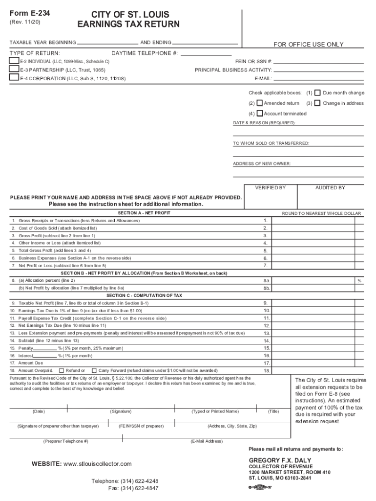  36833 Form E 234 Nov 2020