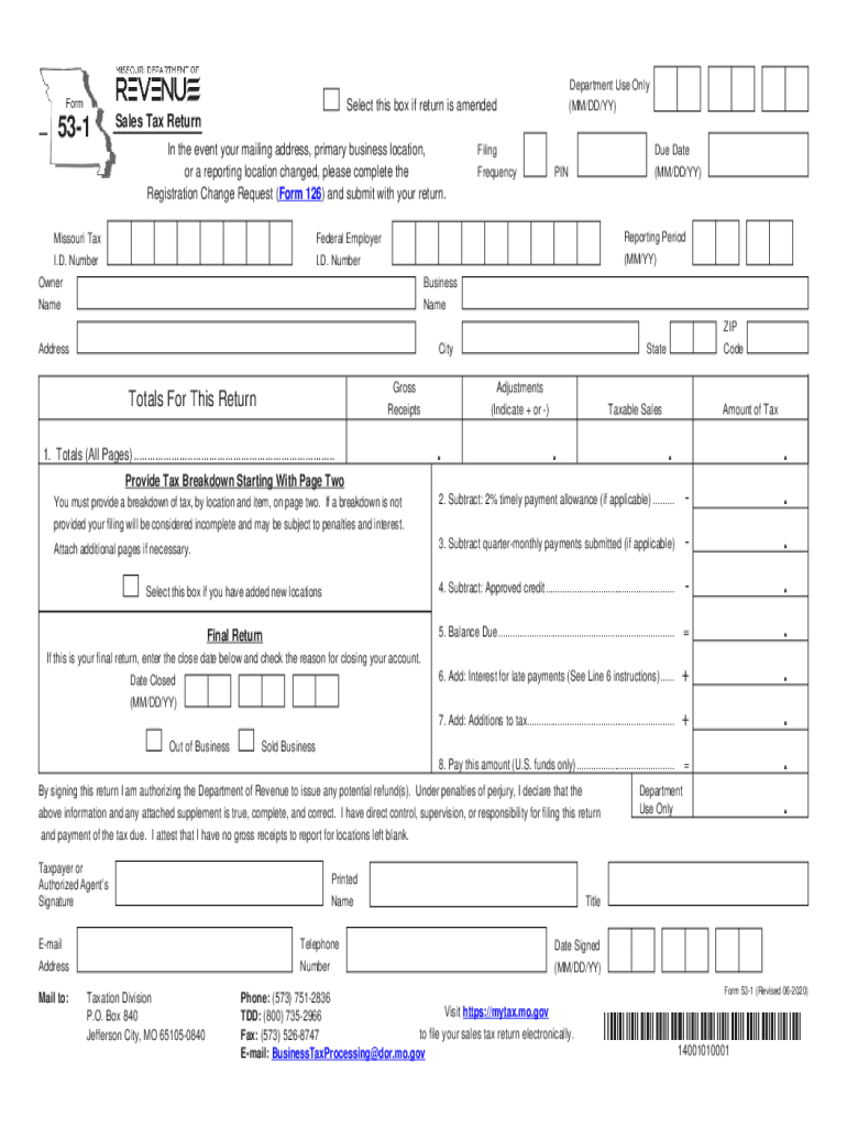 Missouri State Tax Return 2022