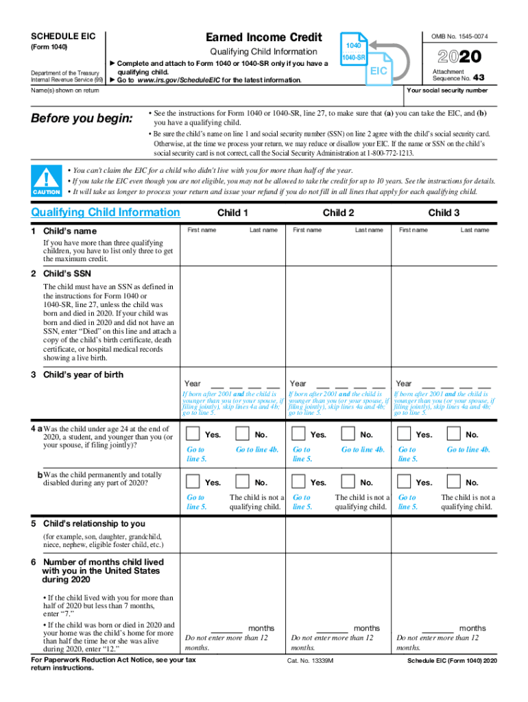 2021 Schedule EIC (1040 form)