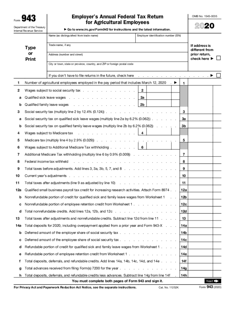 2020 943 form