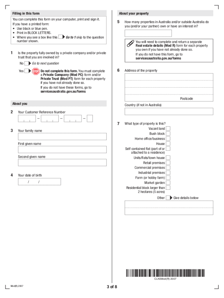  Mod R Form 2020-2024