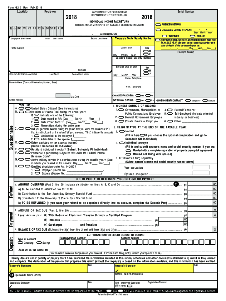  INDIVIDUAL UNIQUE FORM Feb 20 19 Pmd Departamento 2018-2024