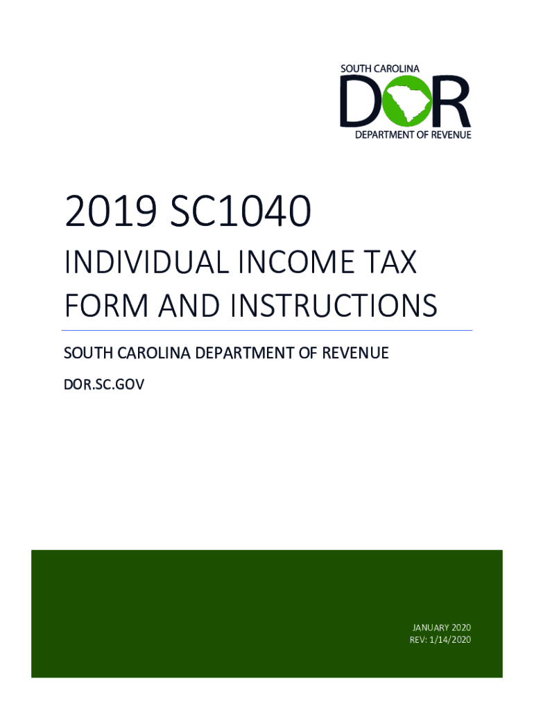  South Carolina Fillable Forms SC Department of Revenue 2019