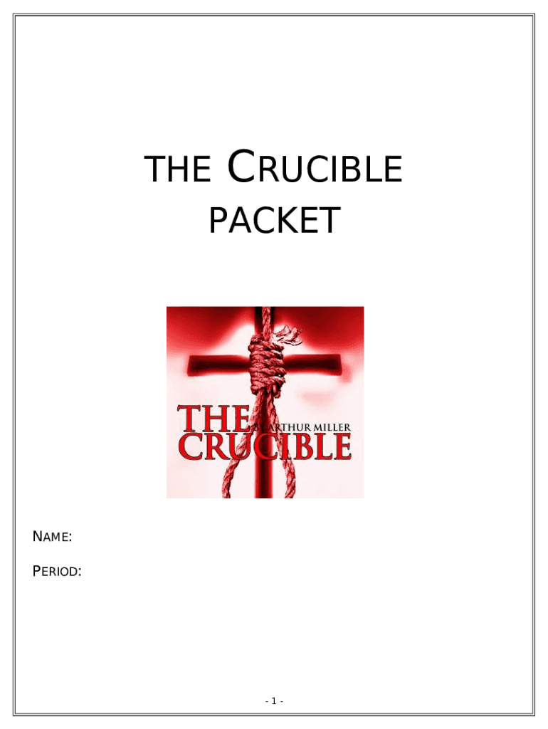 The Crucible Activity Packet Answer Key Form