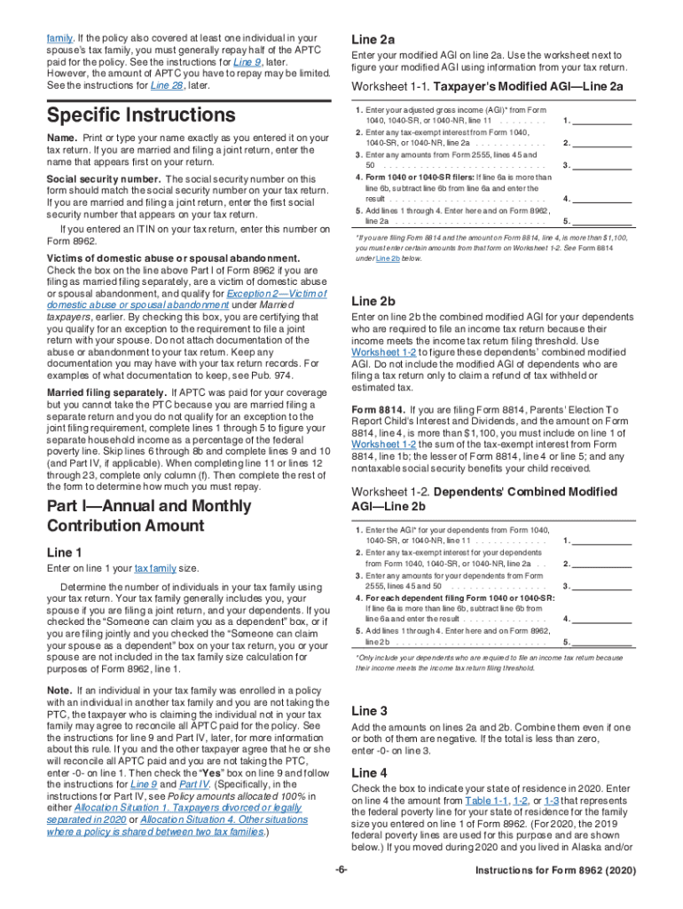  Instructions for Form 8962 2020