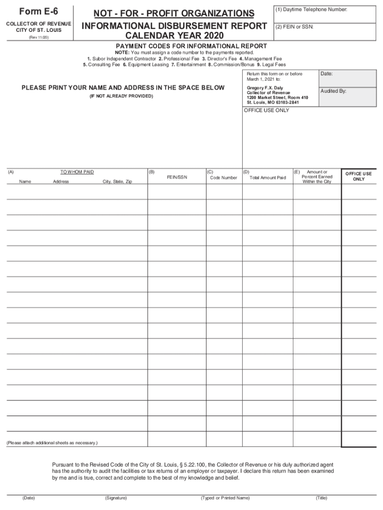  Form E 6 Nov 2020