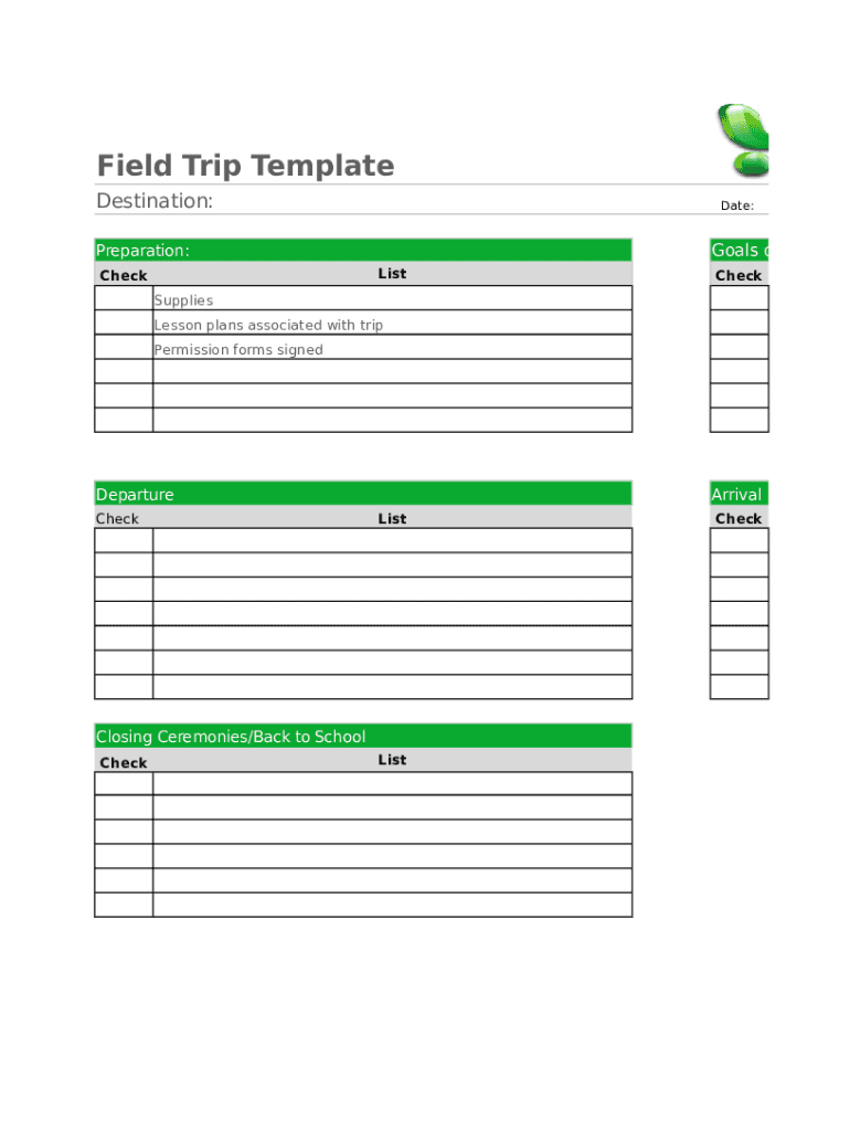 Field Trip Template  Form