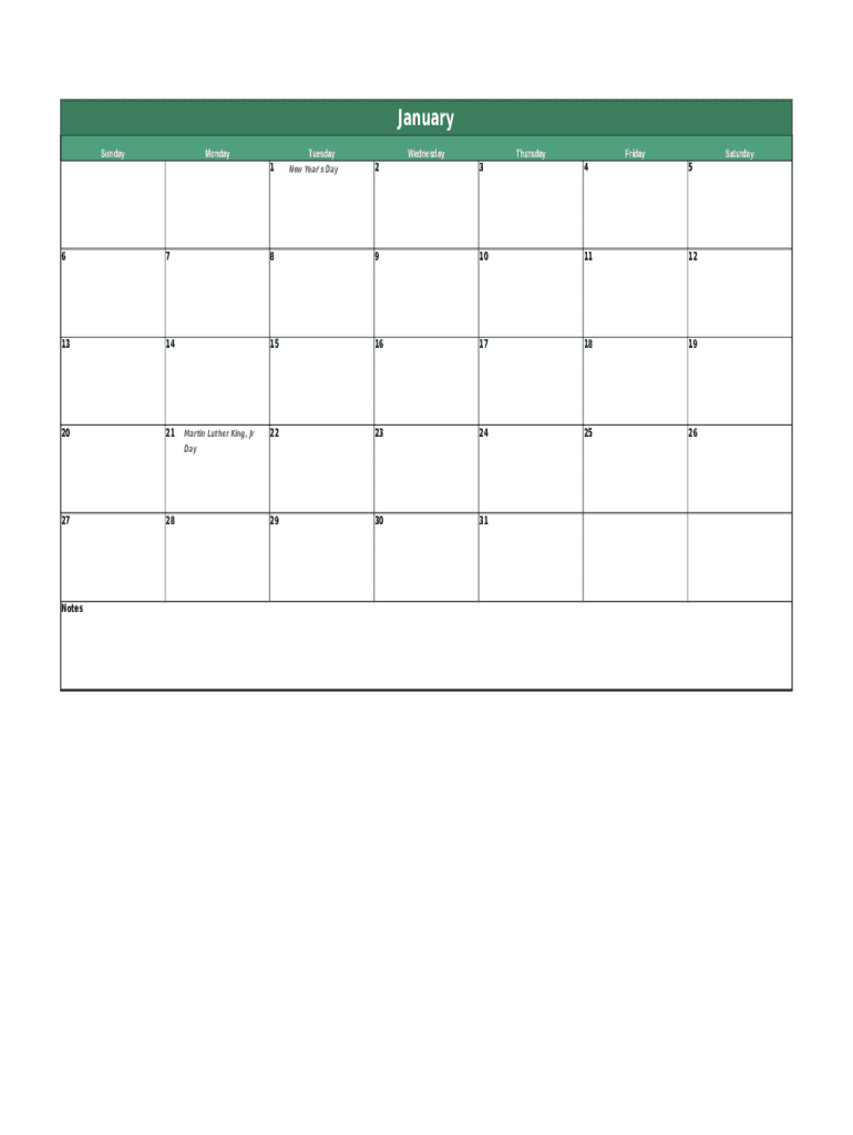Annual Calendar  Form