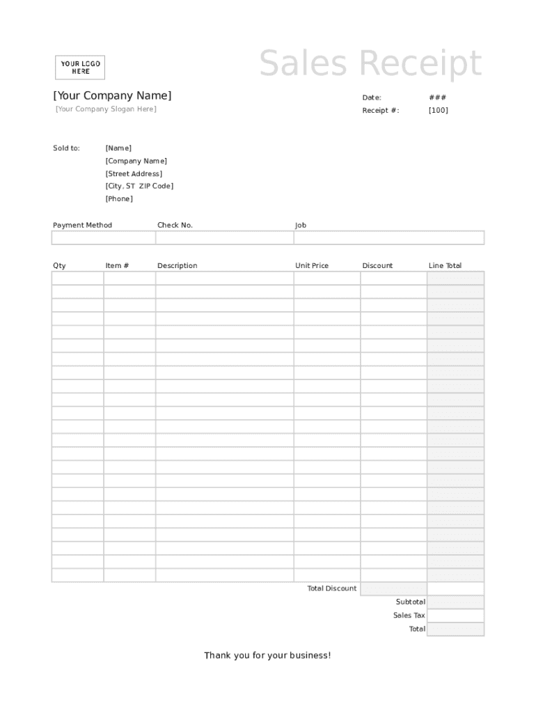 Printable Template Form