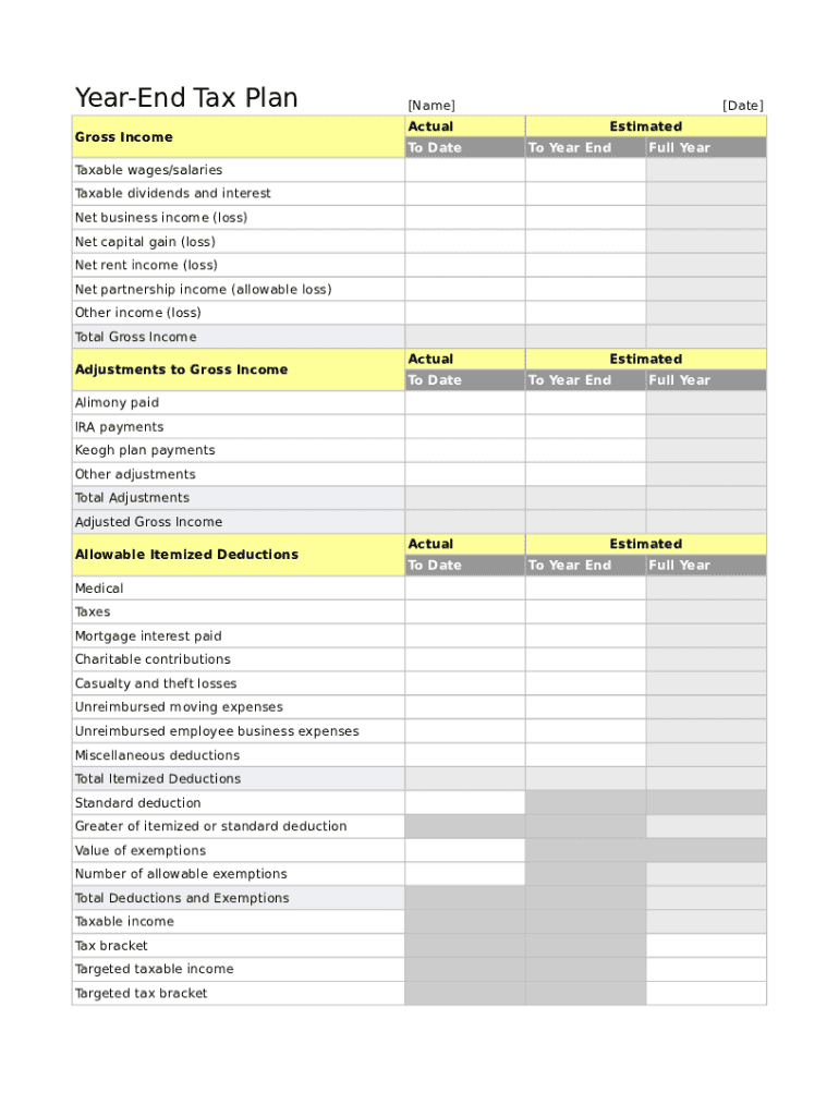 Tax Return Fillable Form