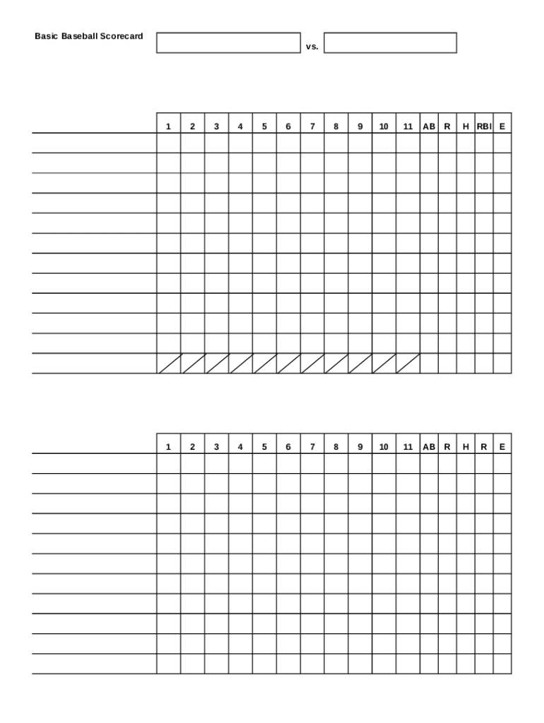 Baseball Stat SheetStat Sheet Baseball  Form