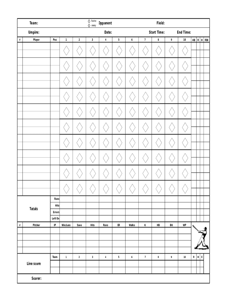 Scorecard Sheet Template  Form