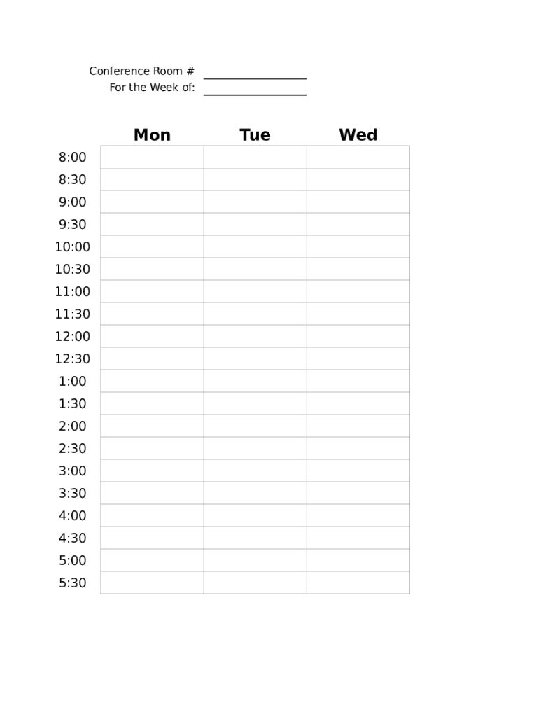 Conference Template Form