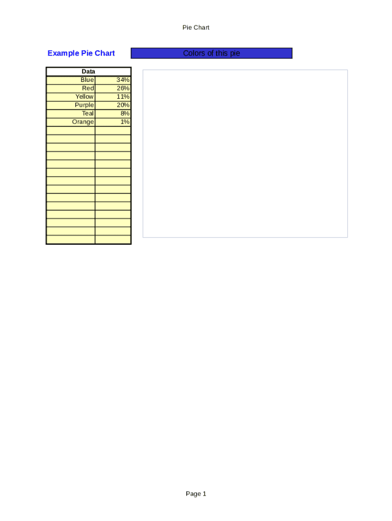 Pie Chart Template  Form