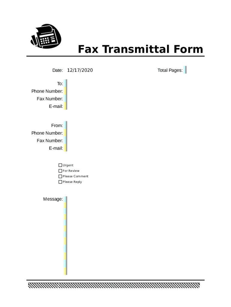 Fax Cover Sheet Printable  Form