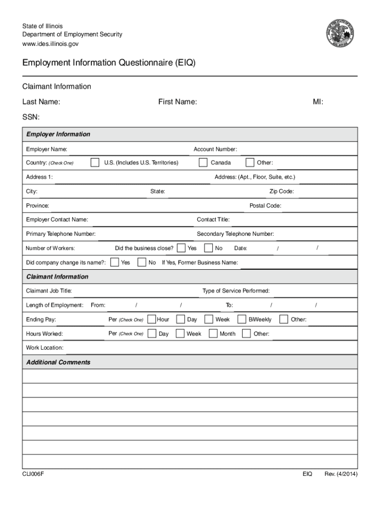  Ides Questionnaire Fill Online, Printable, Fillable 2014-2024