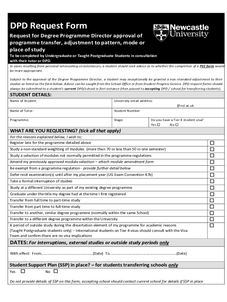 Dpd Form