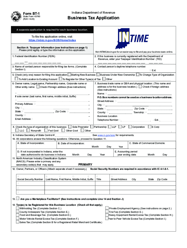  DOR Business Tax Forms in Gov 2020-2024