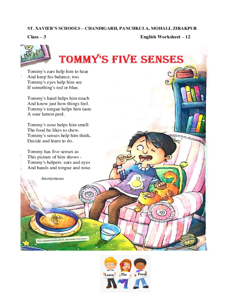 St Xavier Class 3 English Book  Form