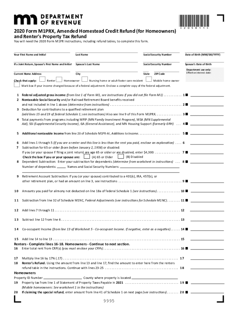  Amending a Property Tax RefundMinnesota Department of Revenue 2020