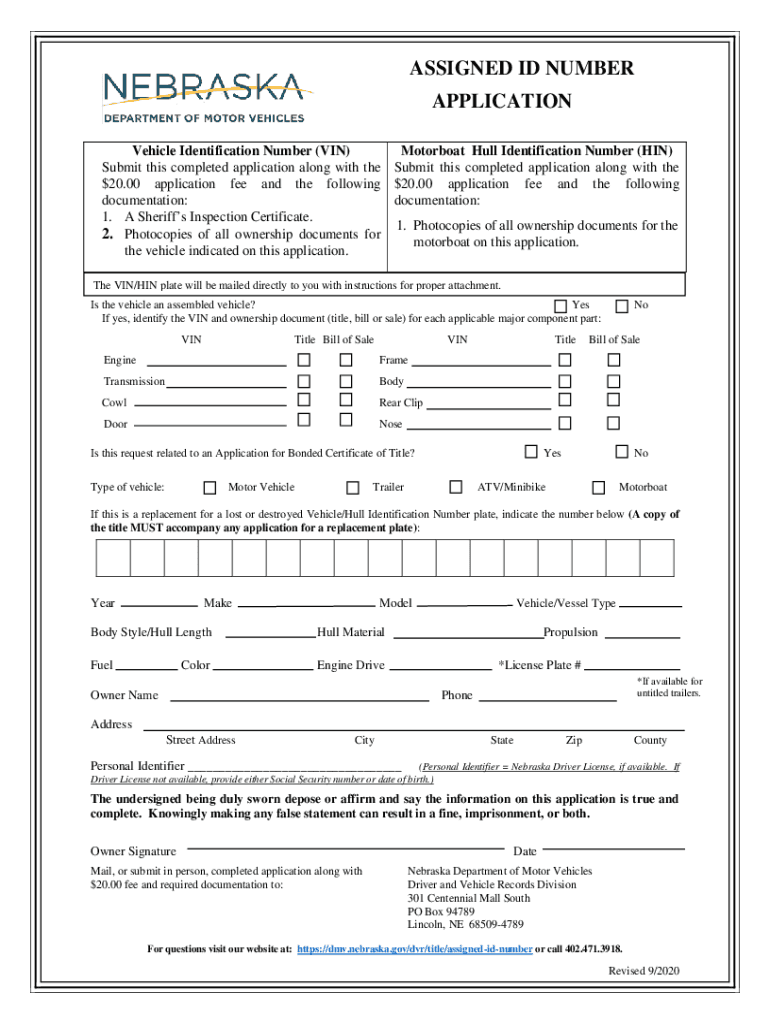  Forms Nebraska Department of Motor Vehicles Nebraska DMV 2020-2024