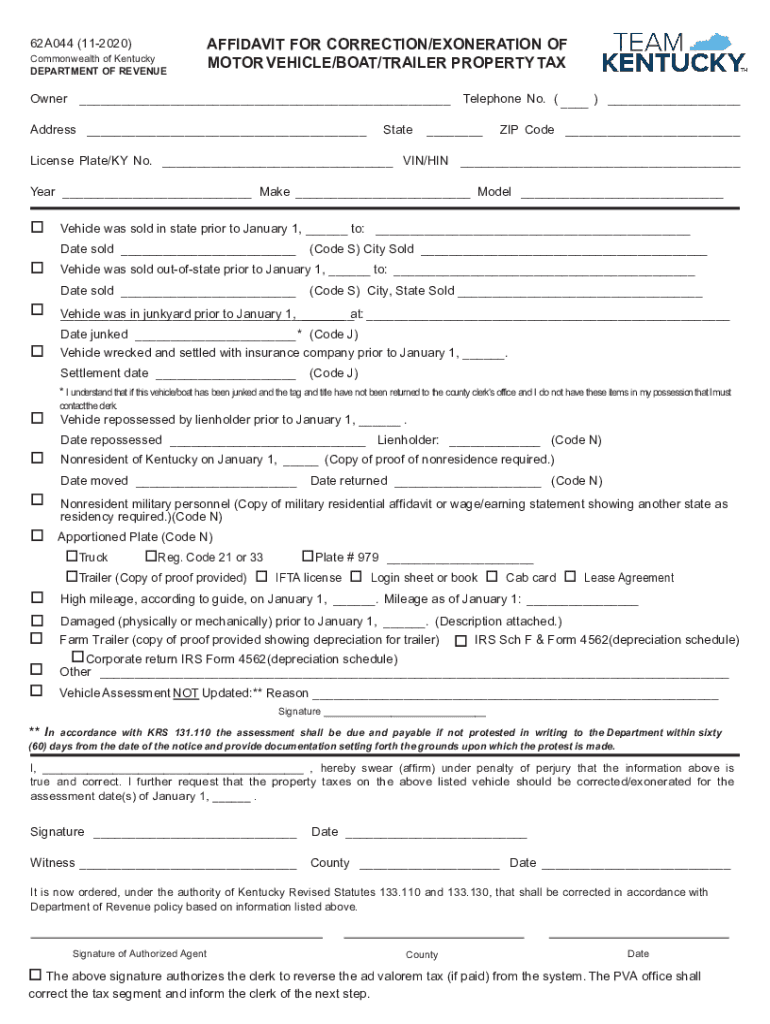  MOTOR VEHICLEBOATTRAILER PROPERTY TAX 2020-2024