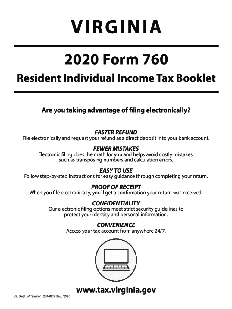  Form 760 Resident Individual Income Tax Booklet Form 760 Resident Individual Income Tax Booklet 2020