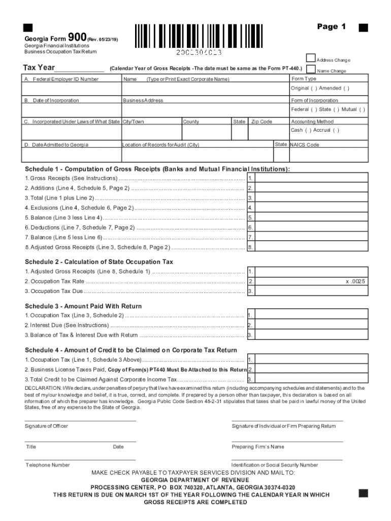  Form 900 2019-2024