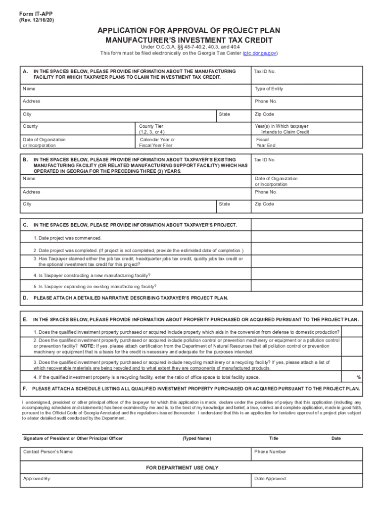  it APP InvestmentTaxCreditApplication2010 10 14 PG 1 2020