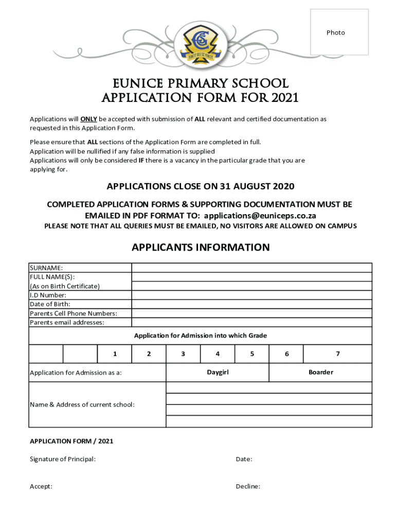 Eunice Primary School  Form