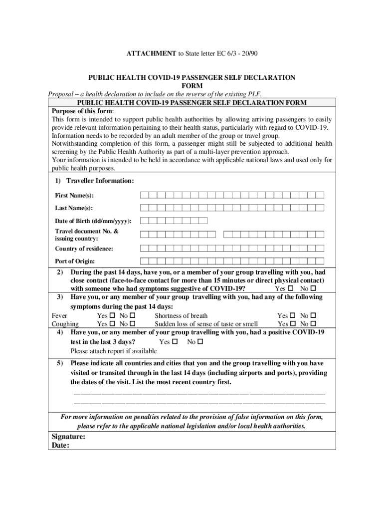 Attachment to State Letter Ec 6 3 20 90  Form