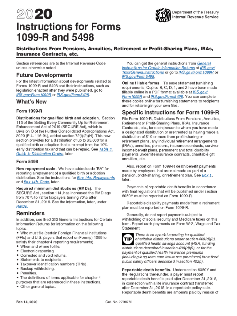  IRS Releases Forms for Reporting Retirement Plan and 2020