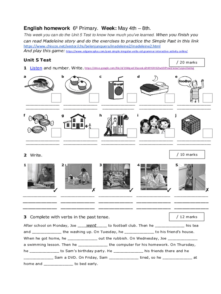 Reading Comprehension 6th Grade PDF  Form