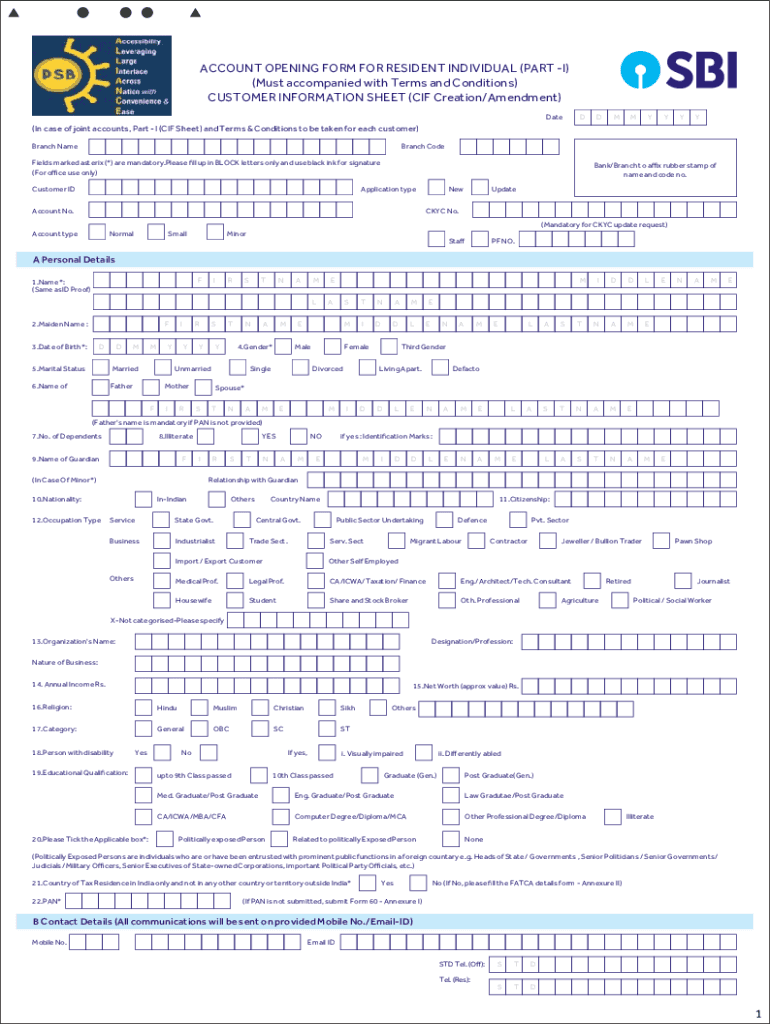 07 0558 SBI Branding of Savings Bank Account Opening Form Copy