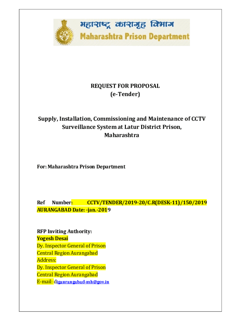 Proposal for Cctv Installation PDF  Form