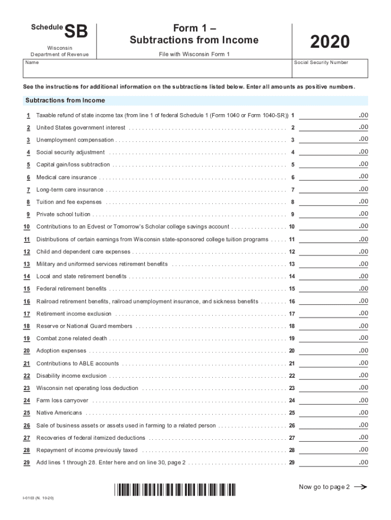  Schedule Sb Form 1 2020