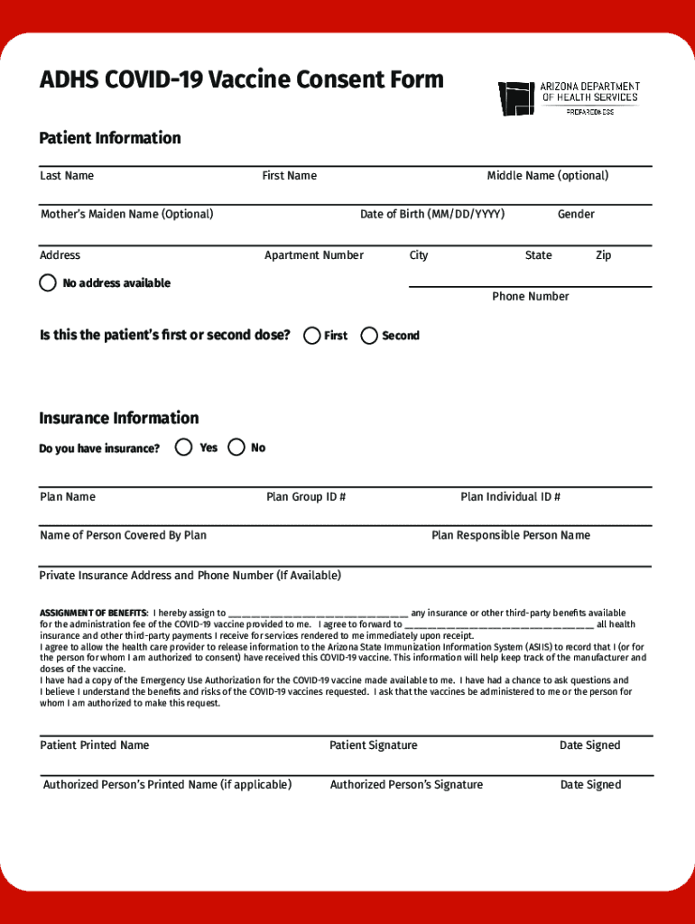 Covid Vaccine Consent Form Arizona