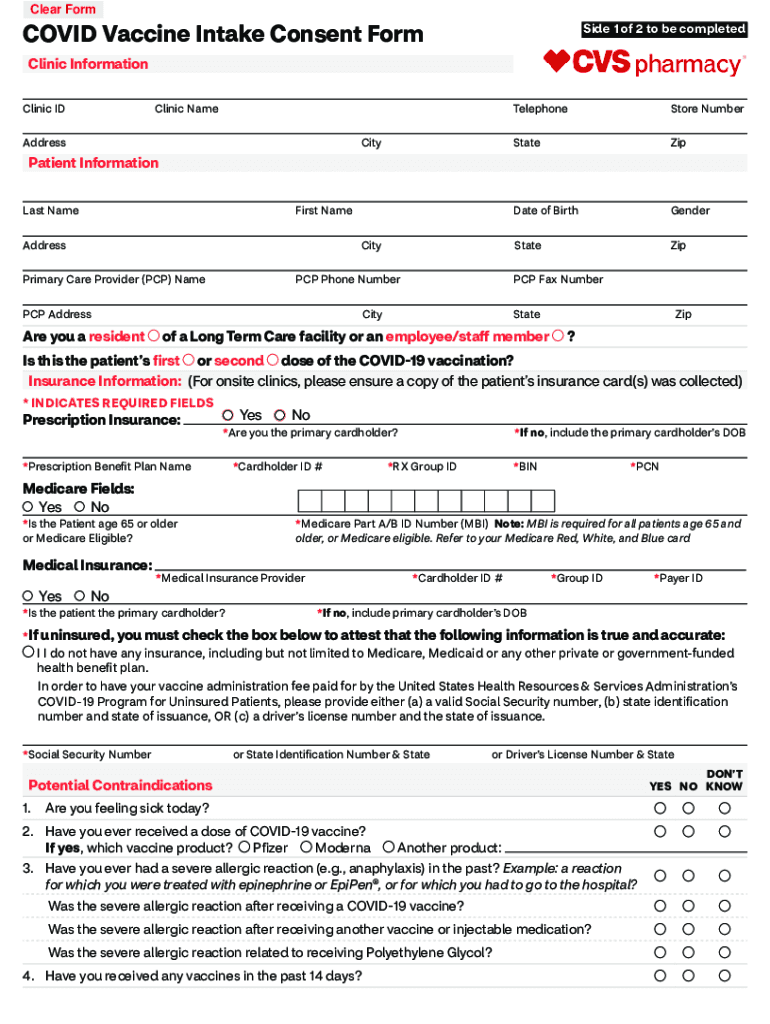 Covid 19 Consent Form