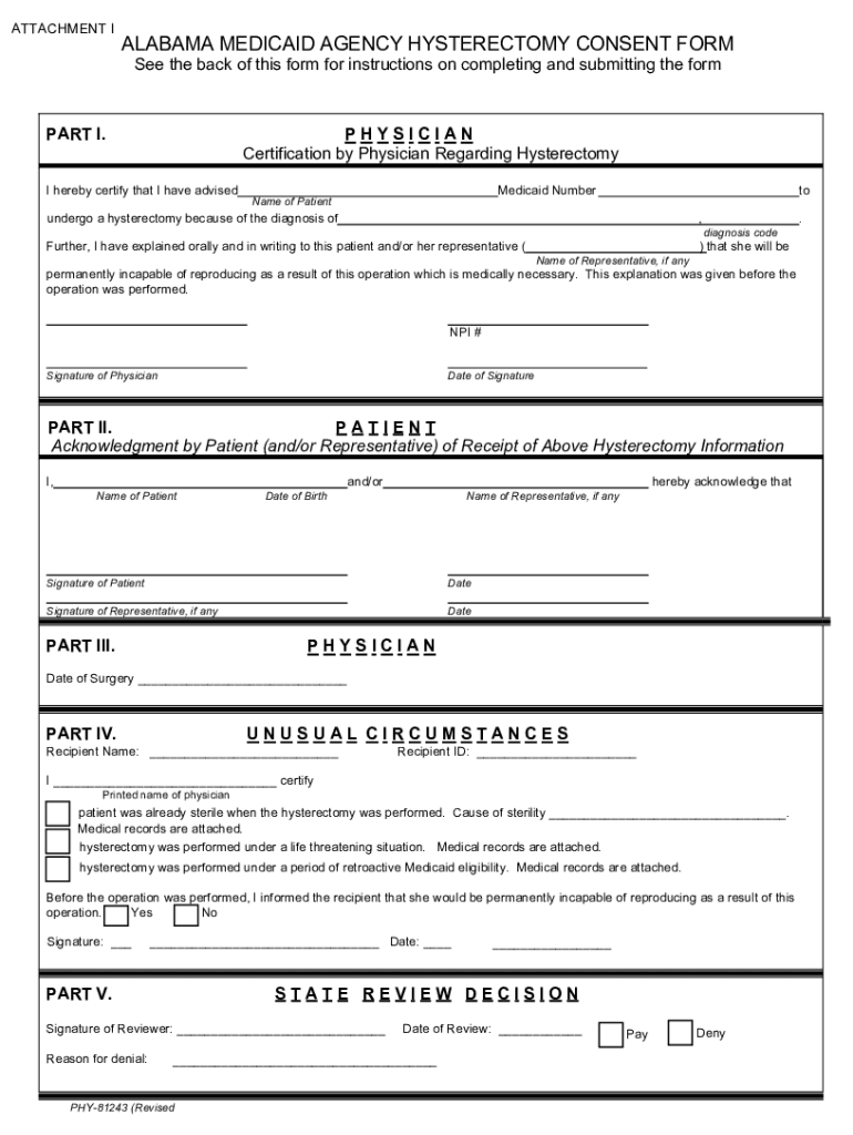 Hysterectomy Consent Form