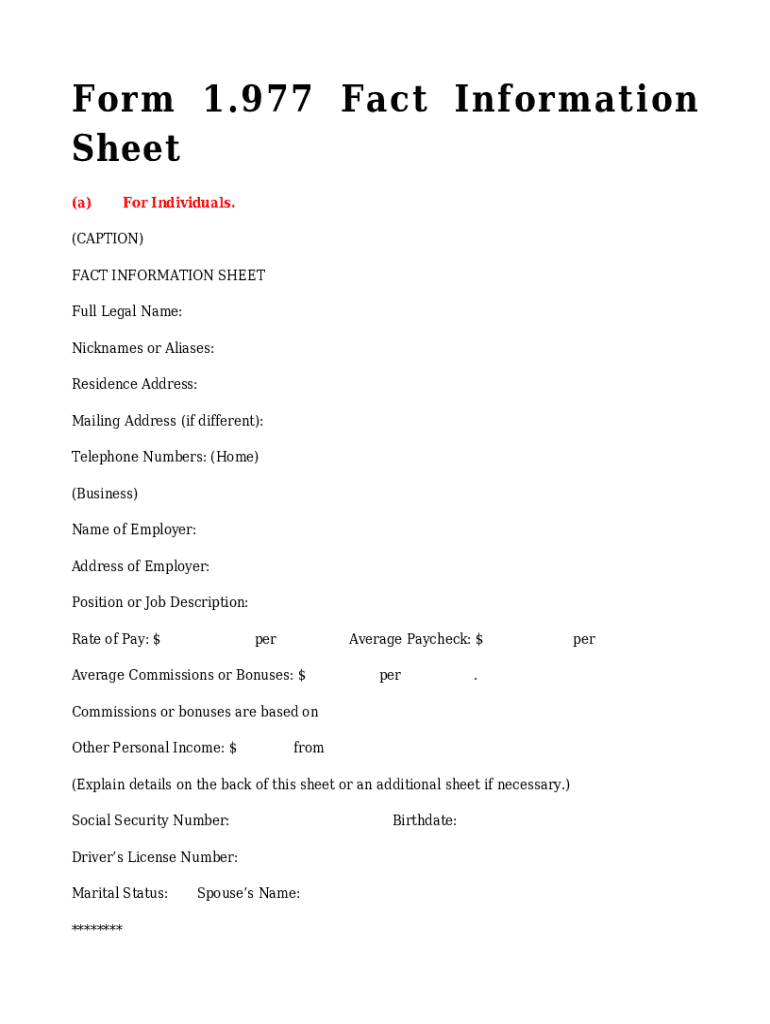 Florida Form 1 977 PDF