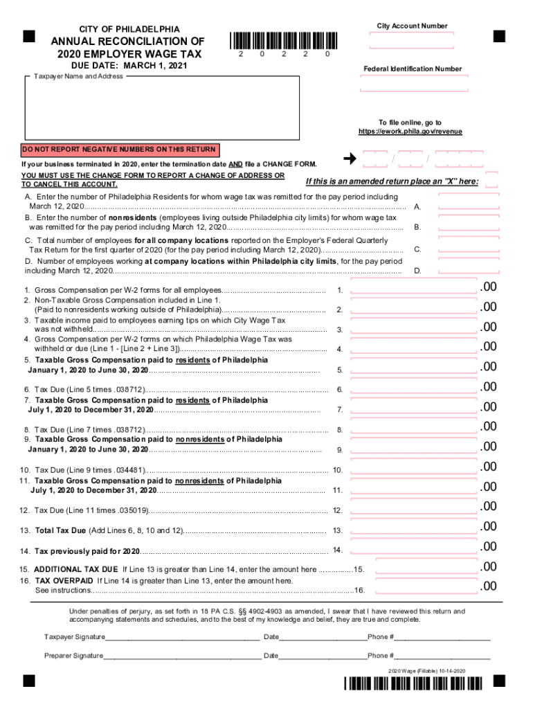 Philadelphia Form