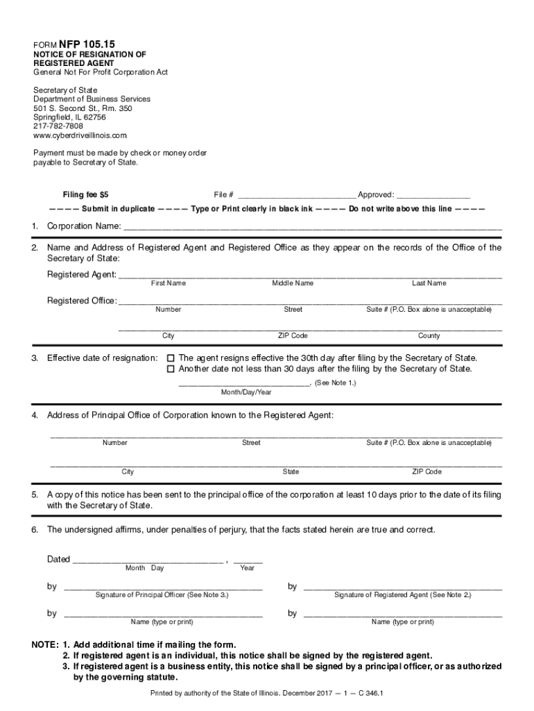 Illinois Registered Agent Form