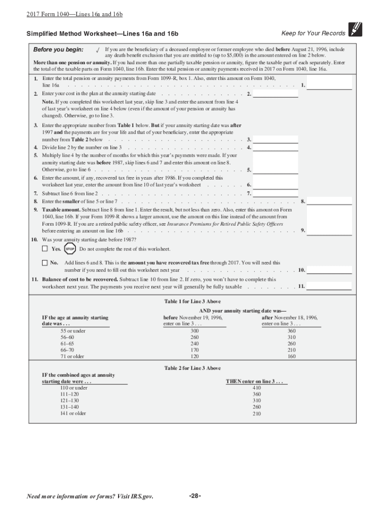  Simplified Method Worksheet 2017-2024