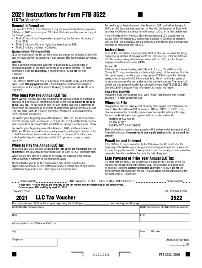  How to Dissolve an LLC in California Form 3552 Instructions 2021