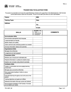 Tour Guide Evaluation Form