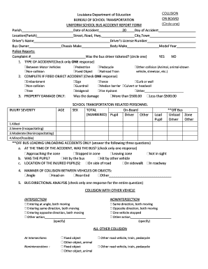 Bus Accident Report Form