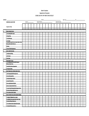 Louisiana Bus Pre Trip Inspection  Form