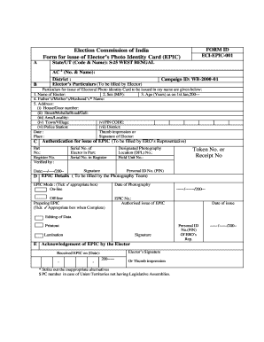 Voter Card Form 6 PDF Bengali | airSlate SignNow