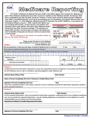 Medicare Reporting Form