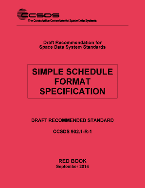 CCSDS 902 1 R 1, Simple Schedule Format Specification Red Public Ccsds